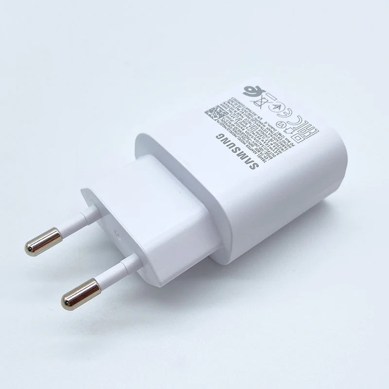 Samsung 25W Super Fast USB Type-C Charger Adapter for Galaxy S24, S23, S20, S21, S22 Plus, A54, A34, Z Flip, and Fold 4, 5, 6