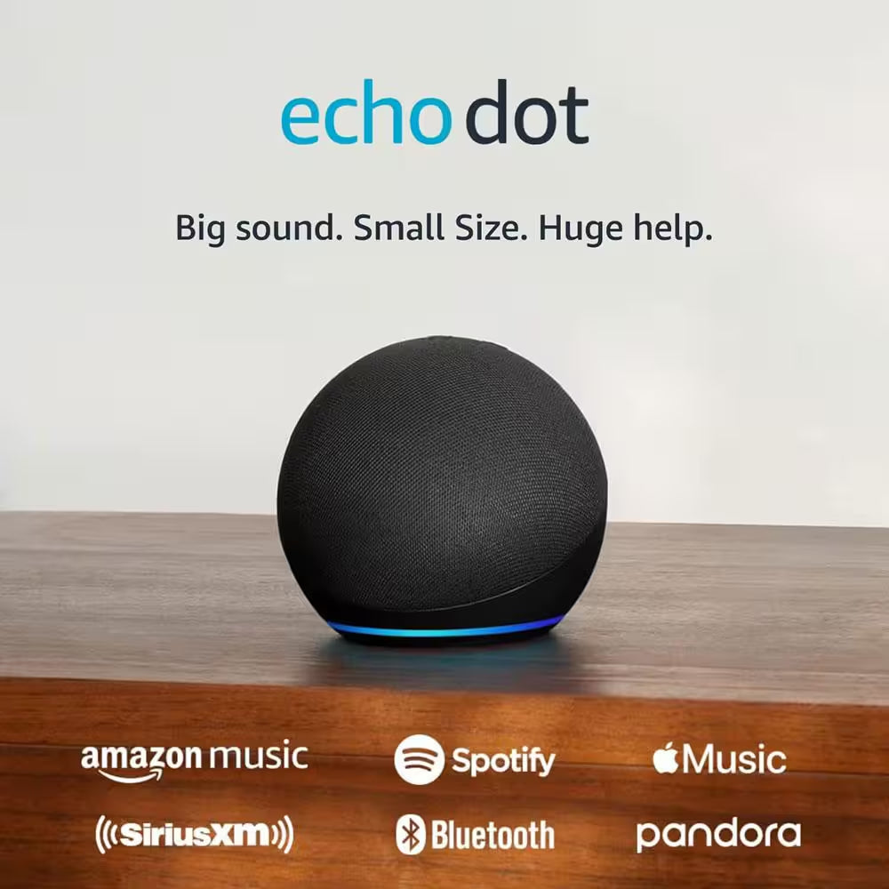 Echo Dot Smart Hub – 5th Gen Premium Speaker with Alexa & Motion Detection (Charcoal)